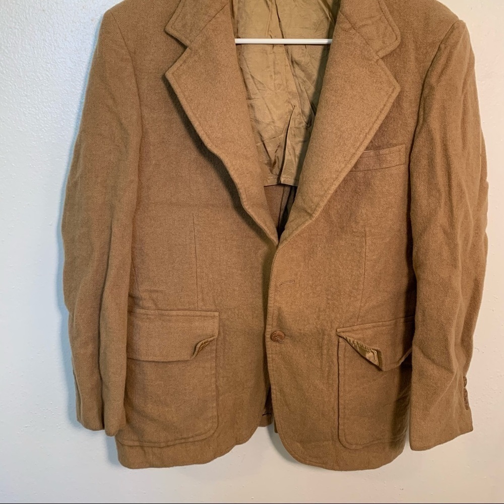 Vintage Palm Beach Men's Blazer Sports Coat 100% Camel Hair Camel Tan Union Made - Picture 4 of 11